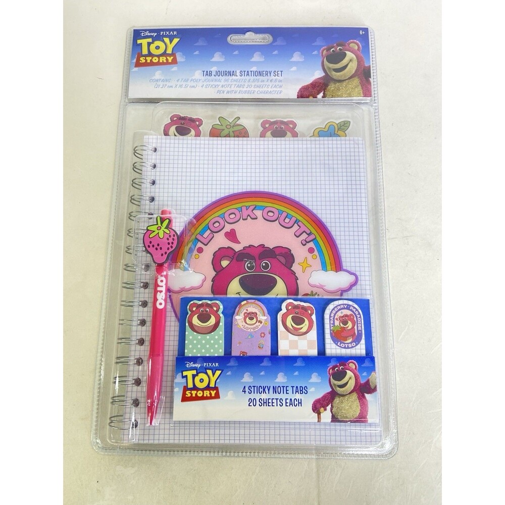 Disney Toy Story Lotso Tab Journal Notebook Spiral with Pen and Note Tabs NEW